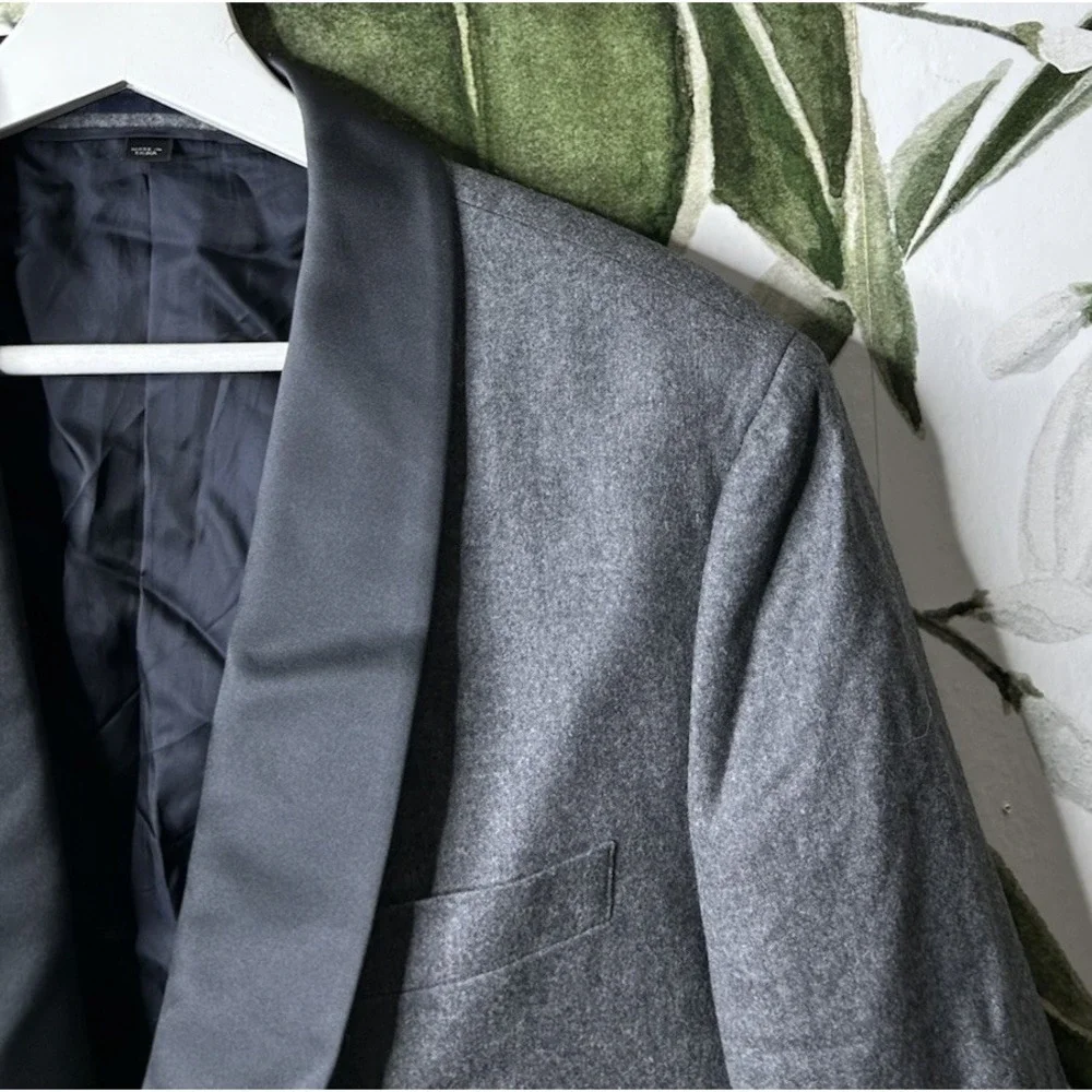 J Crew Ludlow Shawl-Collar Tuxedo Jacket Size 40R Vitale Barberis Canonico Italy
